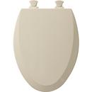 Bemis Almond Elongated Closed Front Toilet Seat with Cover 