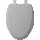 Bemis Silver Elongated Closed Front Toilet Seat with Cover 