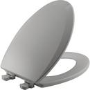 Bemis Silver Elongated Closed Front Toilet Seat with Cover 