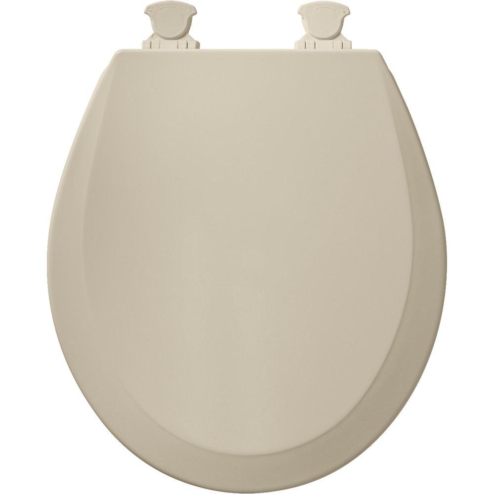 Bemis Almond Round Closed Front Toilet Seat with Cover 