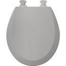 Bemis Silver Round Closed Front Toilet Seat with Cover 