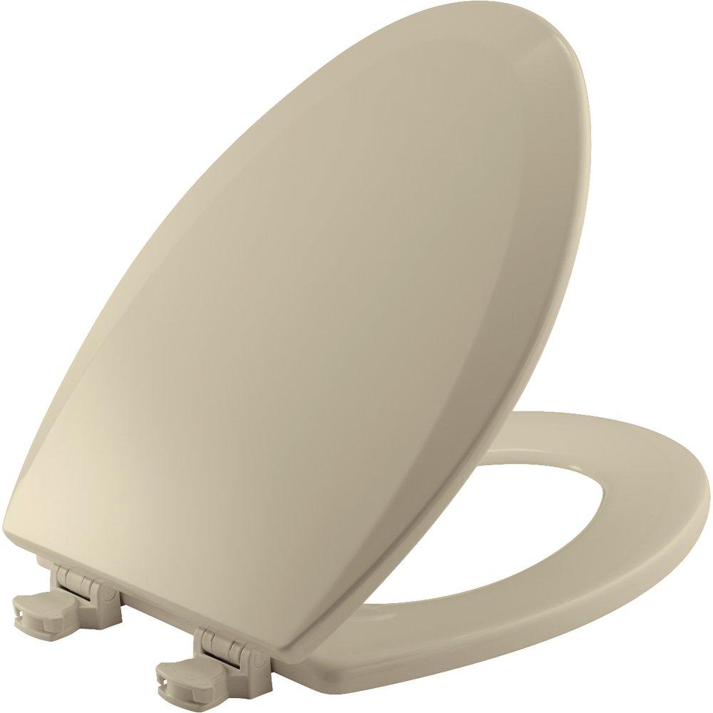 Bemis Bone Elongated Closed Front Toilet Seat with Cover 