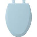 Bemis Dresden Blue Elongated Closed Front Toilet Seat with Cover 