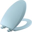 Bemis Dresden Blue Elongated Closed Front Toilet Seat with Cover 