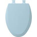 Bemis Dresden Blue Elongated Closed Front Toilet Seat with Cover 