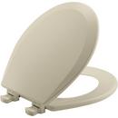 Round Closed Front Toilet Seat with Cover in Bone