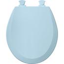 Bemis Dresden Blue Round Closed Front Toilet Seat with Cover 