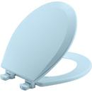 Round Closed Front Toilet Seat with Cover in Dresden Blue