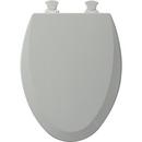 Bemis Ice Grey Elongated Closed Front Toilet Seat with Cover 