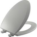 Bemis Ice Grey Elongated Closed Front Toilet Seat with Cover 