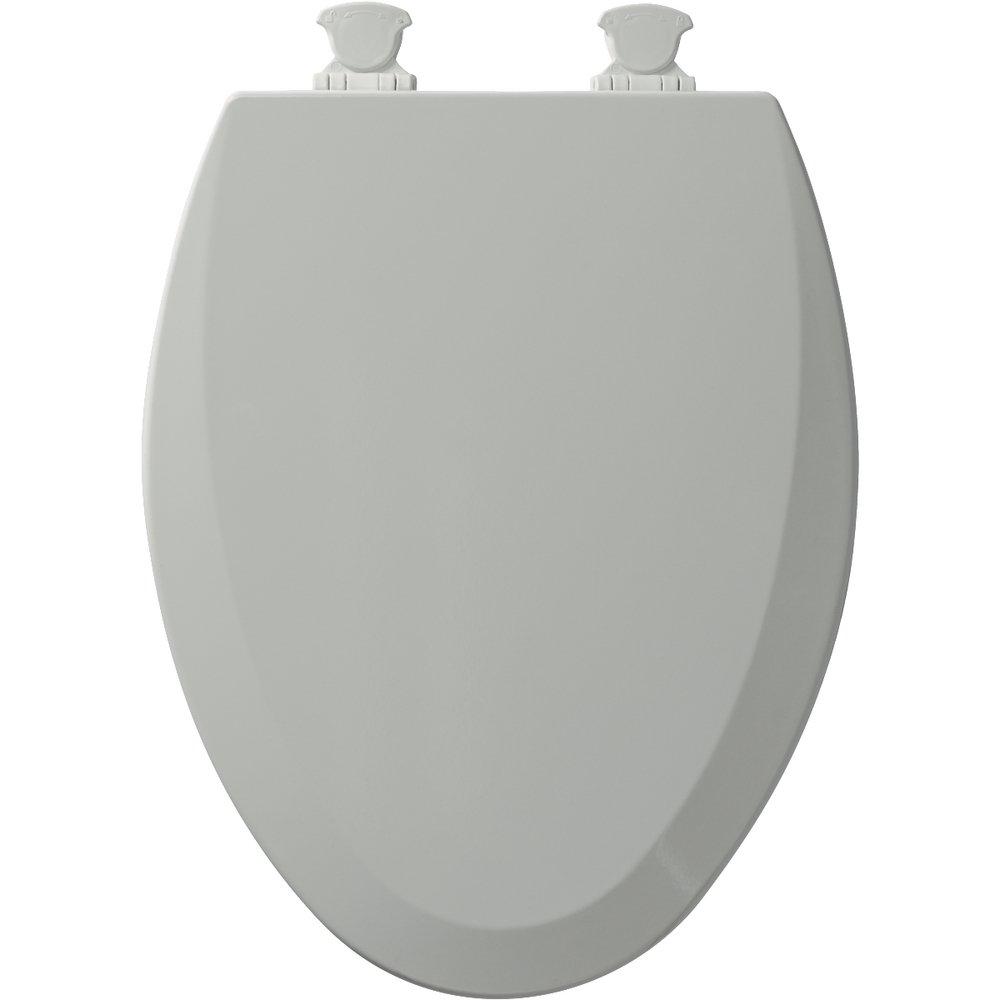 Bemis Ice&trade; Grey Elongated Closed Front Toilet Seat with Cover 
