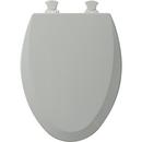 Bemis Ice&trade; Grey Elongated Closed Front Toilet Seat with Cover 