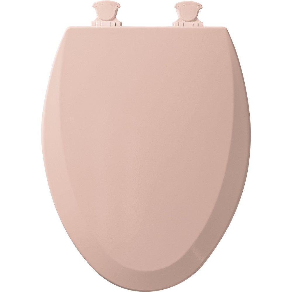 Bemis Venetian Pink Elongated Closed Front Toilet Seat with Cover 