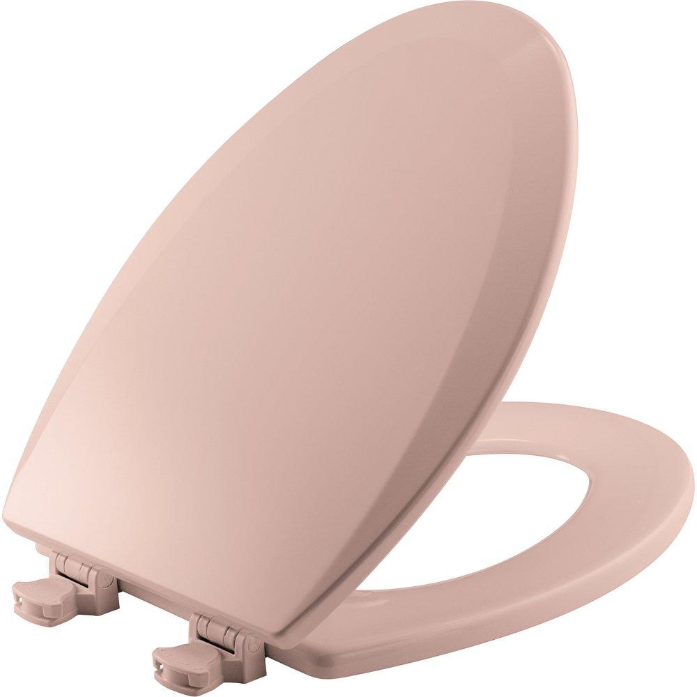 Bemis Venetian Pink Elongated Closed Front Toilet Seat with Cover 