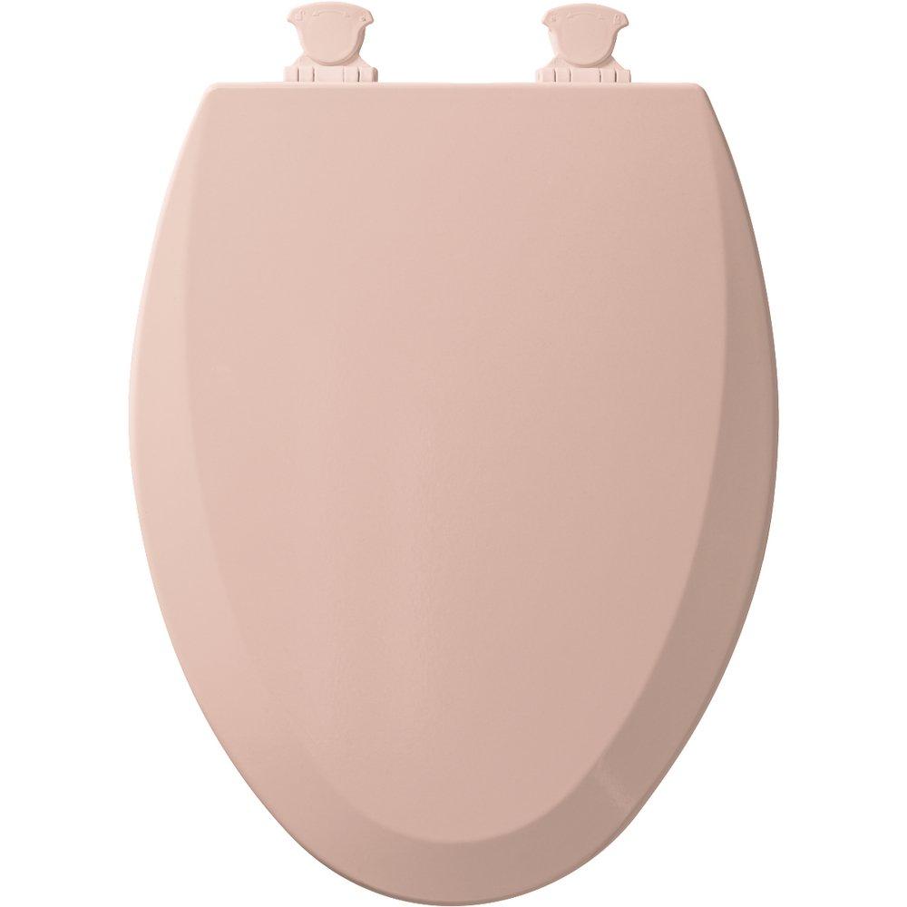Bemis Venetian Pink Elongated Closed Front Toilet Seat with Cover 
