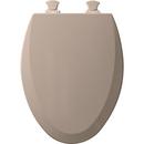 Bemis Fawn Beige Elongated Closed Front Toilet Seat with Cover 