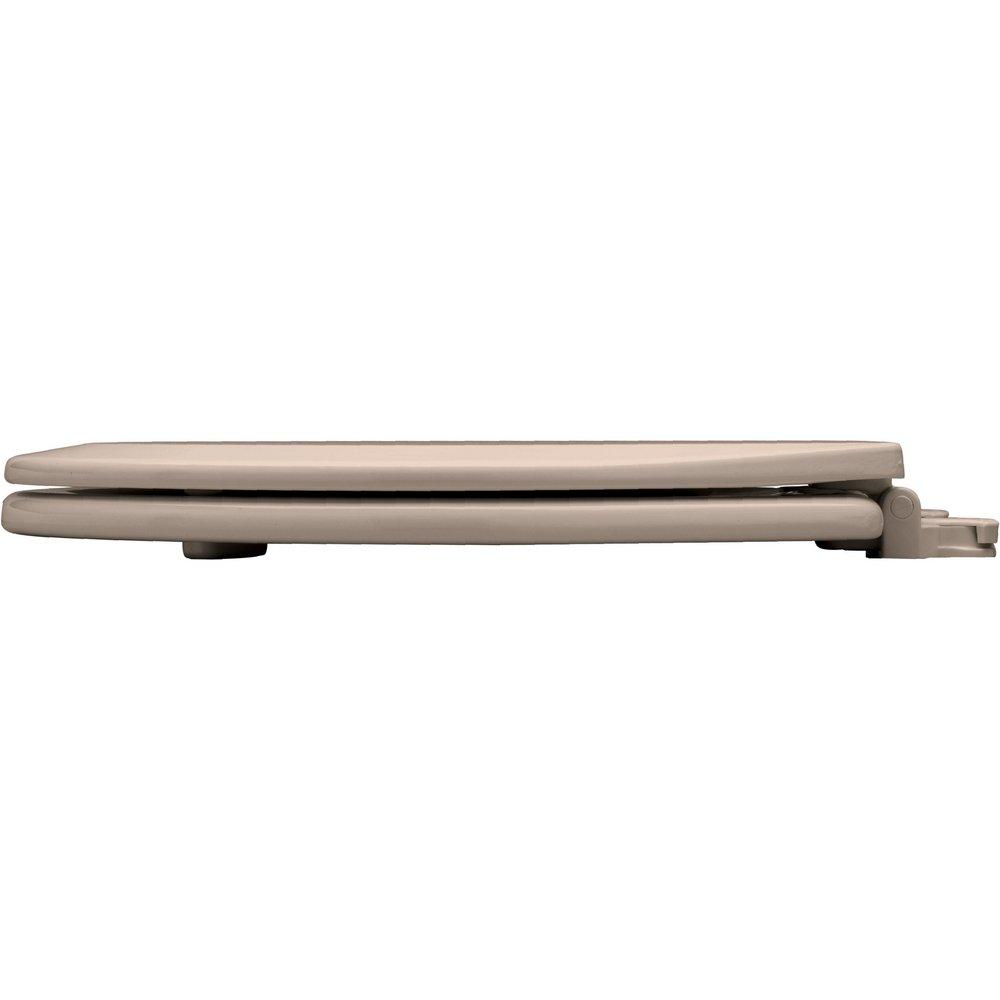 Bemis Fawn Beige Elongated Closed Front Toilet Seat with Cover 
