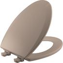 Elongated Closed Front Toilet Seat with Cover in Fawn Beige