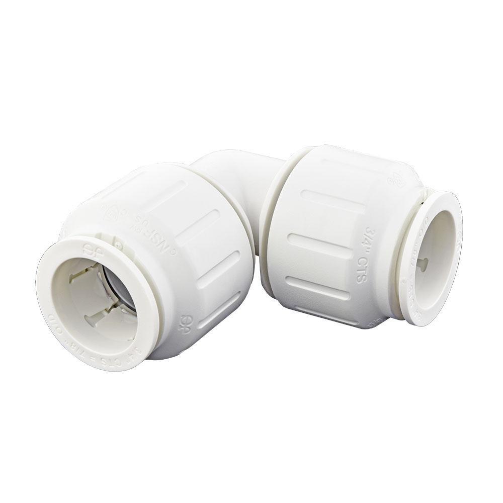 John Guest CTS Straight Polypropylene and EPDM 90 Degree Bulk Elbow 
