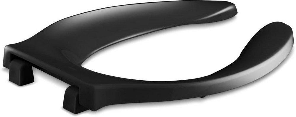 KOHLER Black Black&trade; Elongated Open Front Toilet Seat 