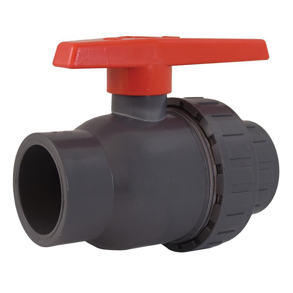 Jones Stephens Grey Plastic Full Port Solvent Weld Ball Valve 
