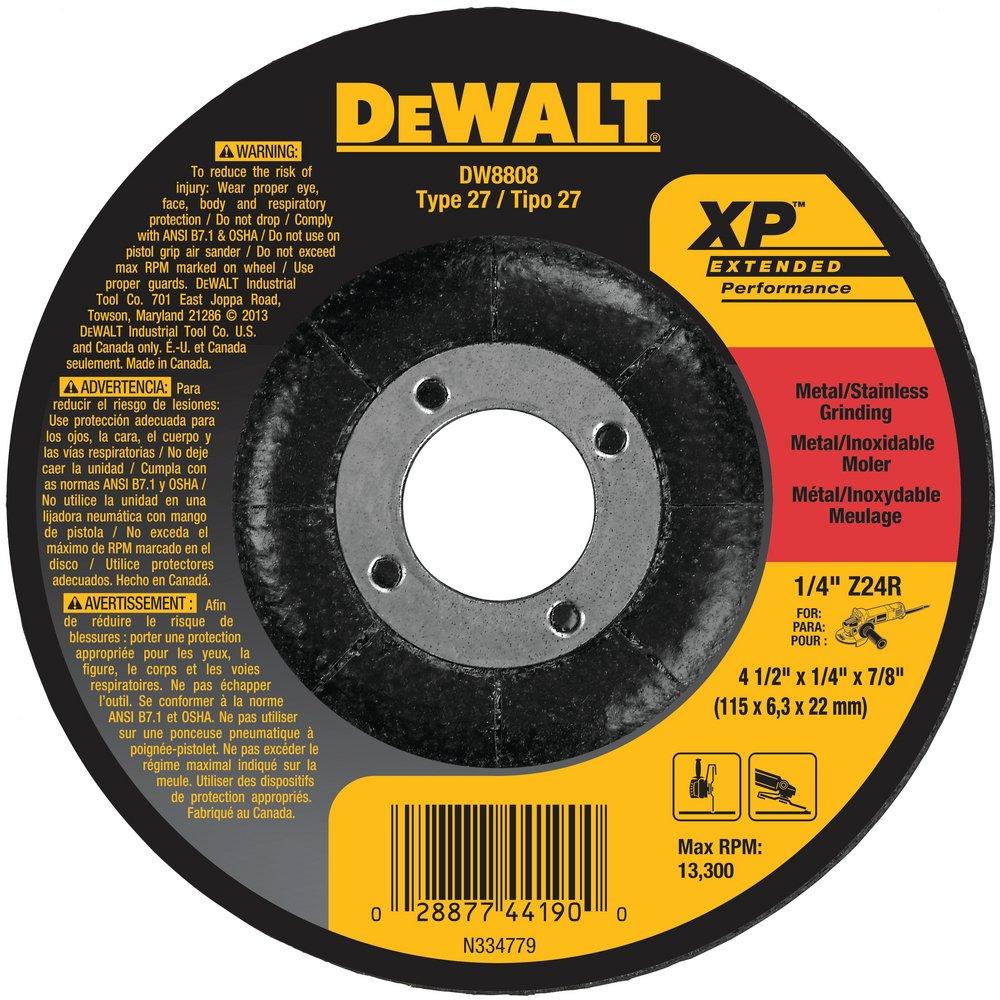 DEWALT Yellow 1/4 in. Grinding Wheel 