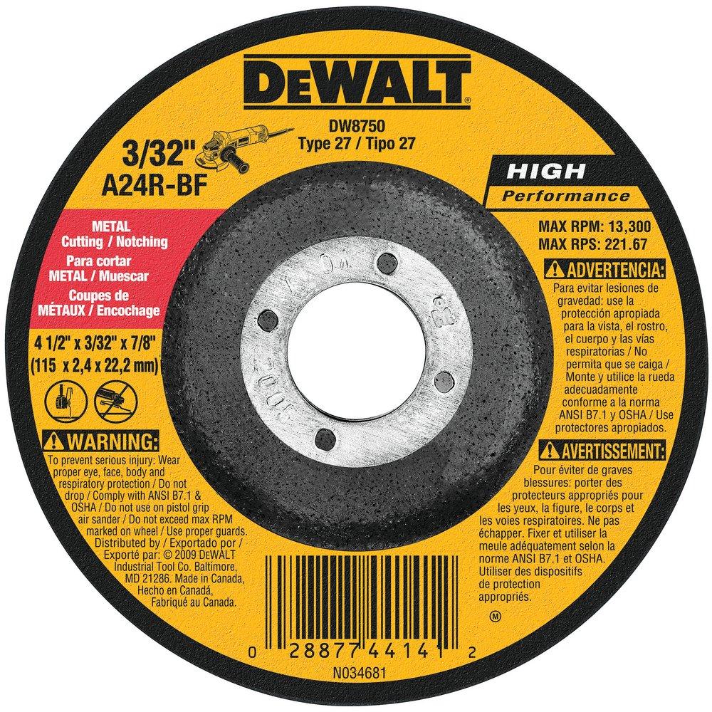 DEWALT Yellow 3/32 in. Cutting and Notching Wheel 
