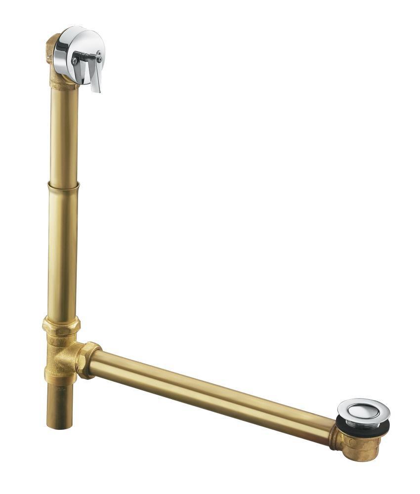 KOHLER Polished Chrome Wall Mount Pop-Up Bath Drain 