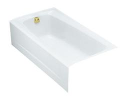 60 in. x 32 in. Soaker Alcove Bathtub with Left Drain in White