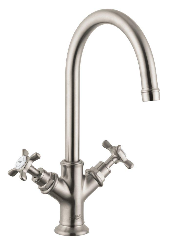 AXOR Brushed Nickel 1.5 gpm 1-Hole Double Cross Handle Lavatory Faucet 
