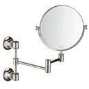 12-3/8 x 7-3/4 in. Double Sided Round Mirror in Polished Nickel