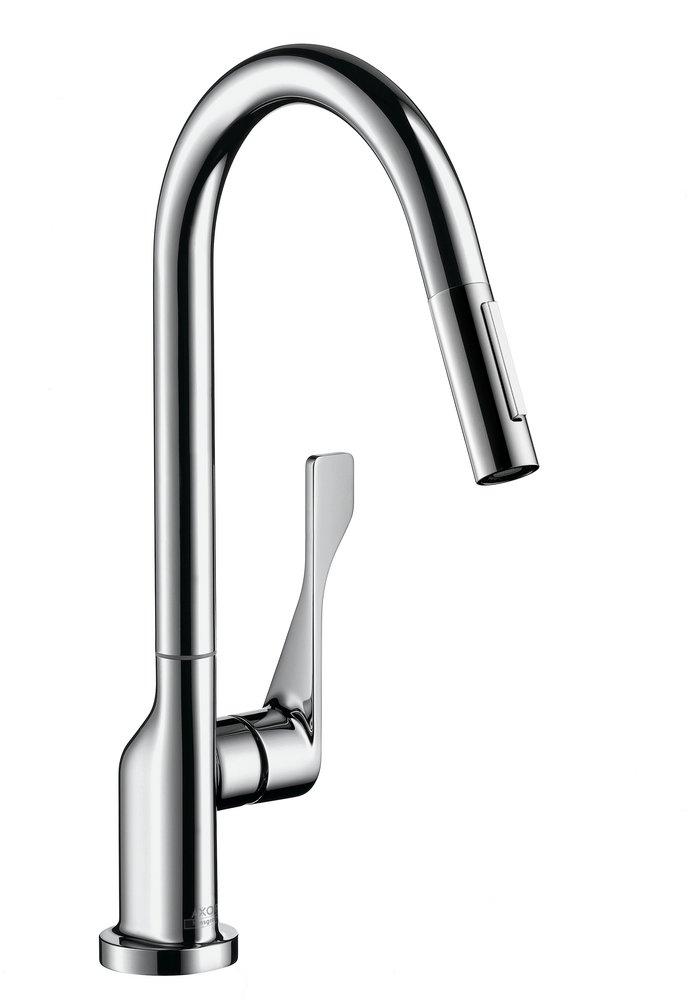 AXOR Polished Chrome Single Handle Pull Down Kitchen Faucet 
