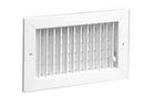 10 x 6 in. White Single Deflection Supply Register with Multi-Louvered Damper 