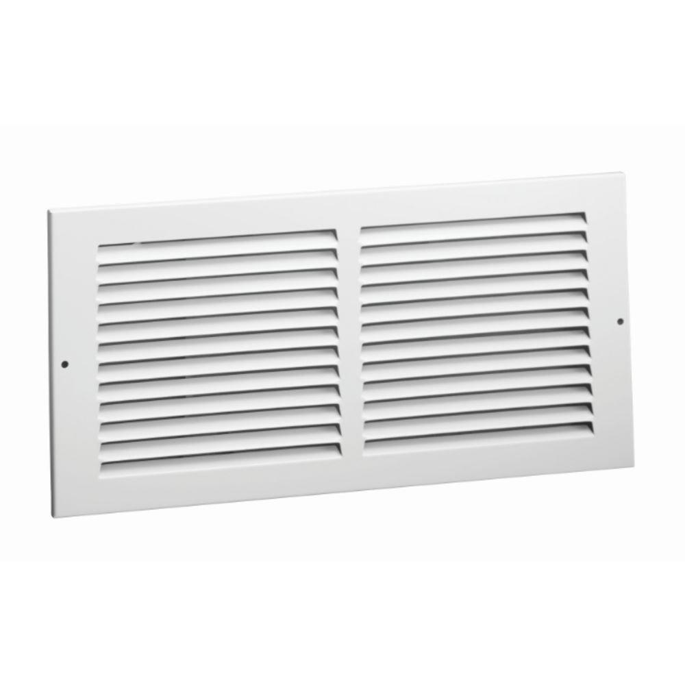 8 x 8 in. Commercial Return Grille White Steel 