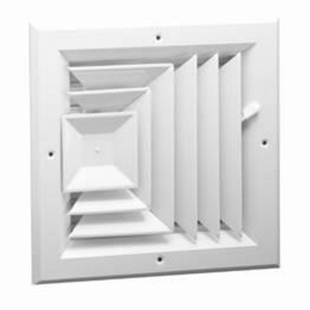 8 x 8 in. 3-Way Ceiling Diffuser in White 