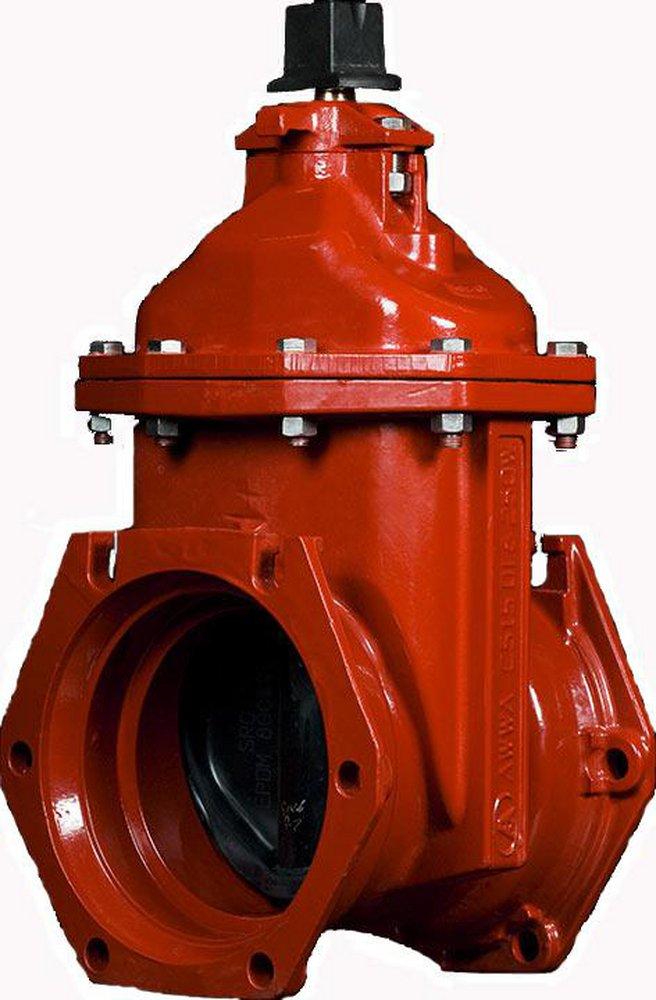 American Flow Control Flanged Ductile Iron Open Right Resilient Wedge Gate Valve with Operating Nut 