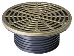 4 in. Hub Plastic Nickel Bronze Floor Drain