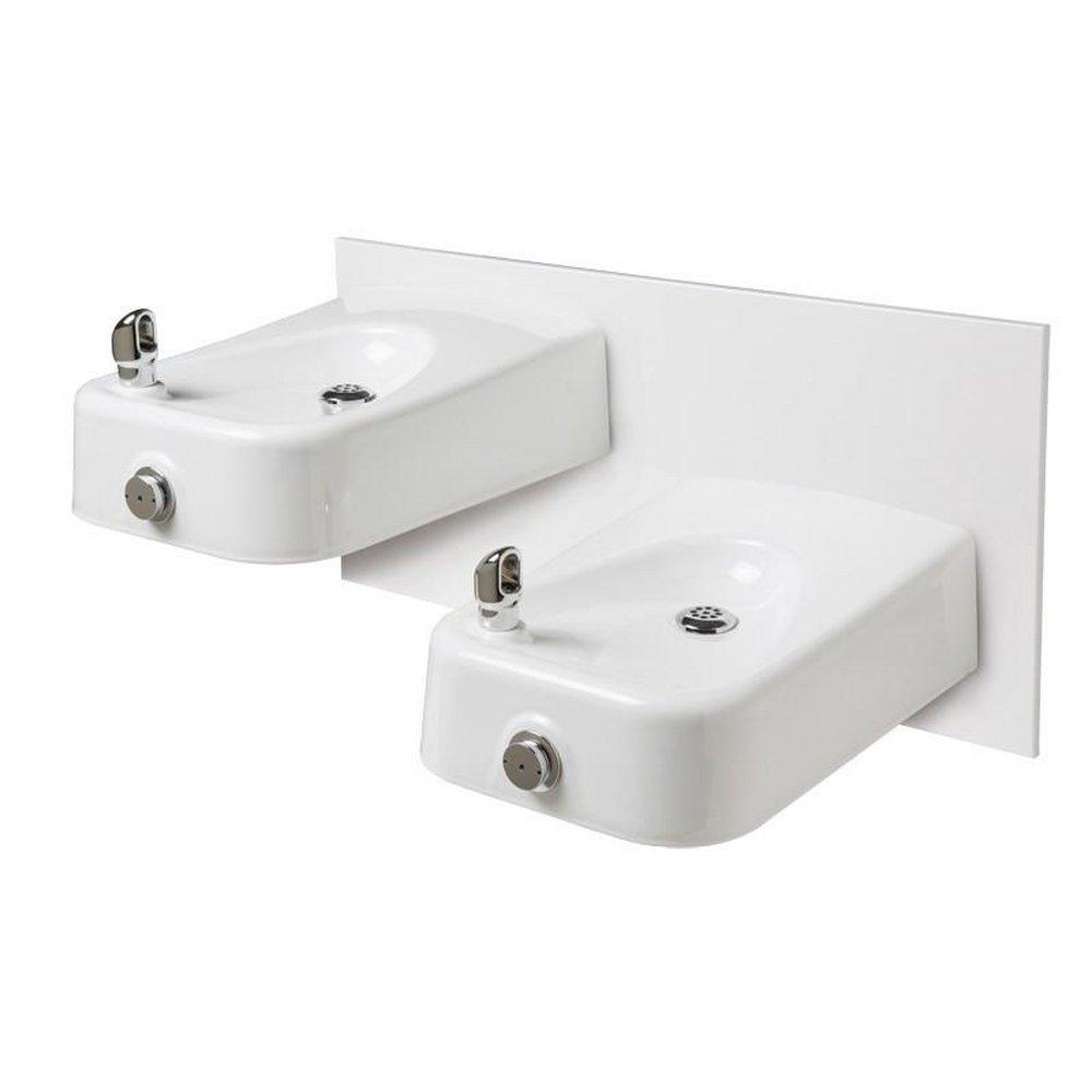 Haws&reg; White CI Wall Mount Drink Fountain 