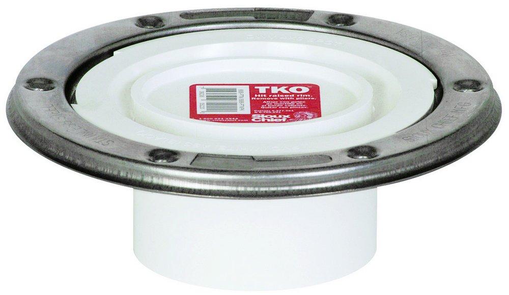 Sioux Chief White 3 in. PVC Closet Flange with Test Cap 