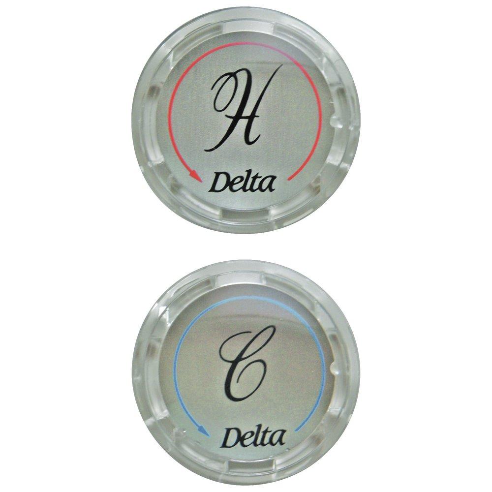 Delta Faucet Chrome Plastic Button Set 