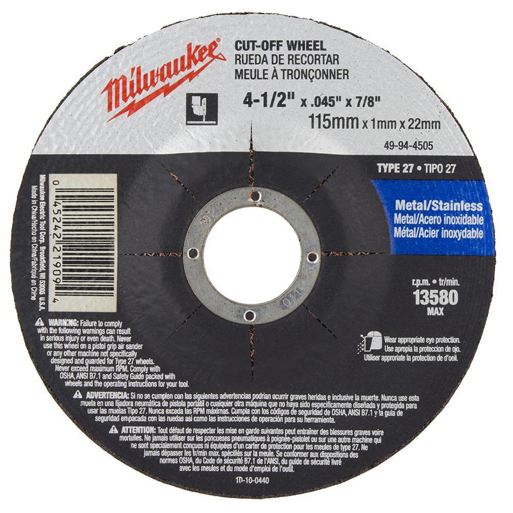 Milwaukee® Black 1/16 in. Cut Off Wheel 
