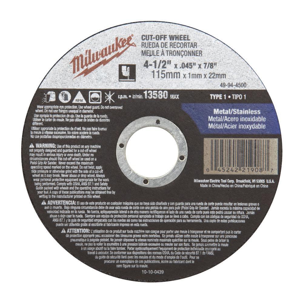 Milwaukee&reg; Black Cut-Off Wheel 