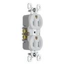 Pass & Seymour White 125V White Duplex Receptacle 