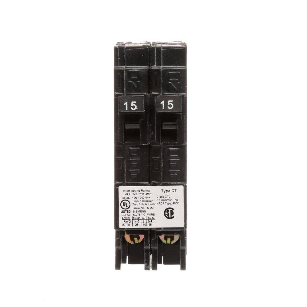 Siemens Energy & Automation 120V 1-Pole Duplex Circuit Breaker 