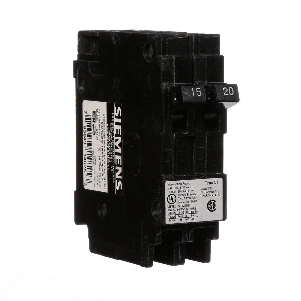 Siemens Energy & Automation 120V 1-Pole Duplex Circuit Breaker 