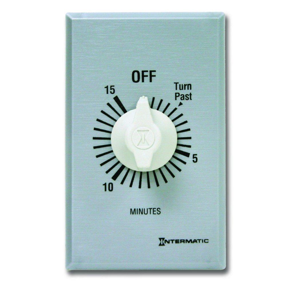 Intermatic Brushed Metallic Plastic and Metal 15 min. Commercial Timer (Less Hold) 