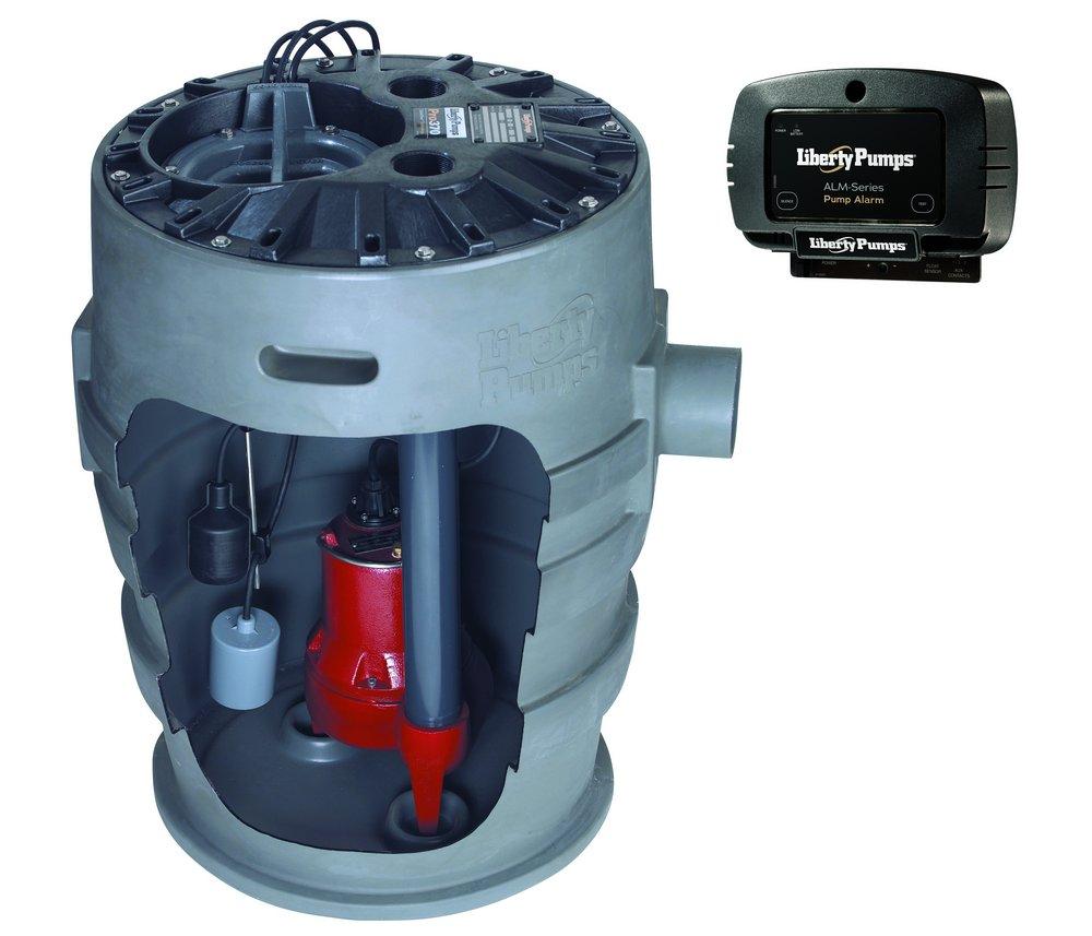 Liberty Pumps Grey 115V Single Phase Sewage Pump with Alarm 