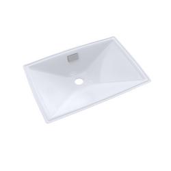 23 in. Undermount Rectangular Vitreous China Bathroom Sink in Cotton