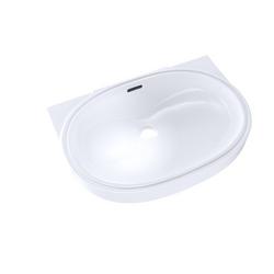 21-5/8 in. Undermount Oval Vitreous China Bathroom Sink in Cotton