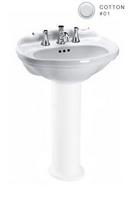 Pedestal Bathroom Sink in Cotton
